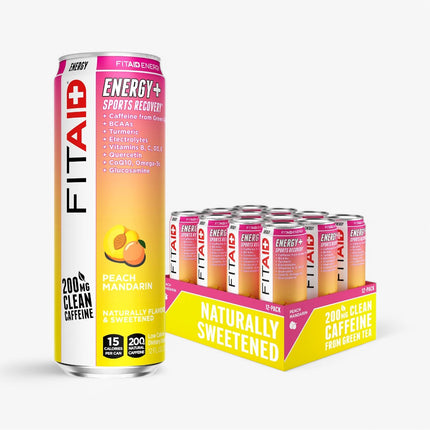 FITAID ENERGY DRINK 12/12OZ PEACH MANDARIN