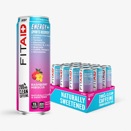 FITAID ENERGY DRINK 12/12OZ RASPBERRY HIBISCUS