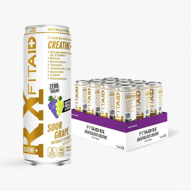 FITAID RX CREATINE DRINK 12/12OZ SOUR GRAPE