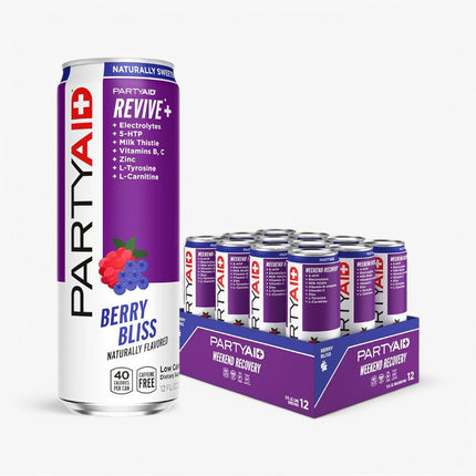 PARTYAID RESTORE DRINK 12/12OZ BERRY BLISS