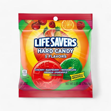 Lifesavers Hard Candy Five Flavor Peg Bag 12/2.81Oz