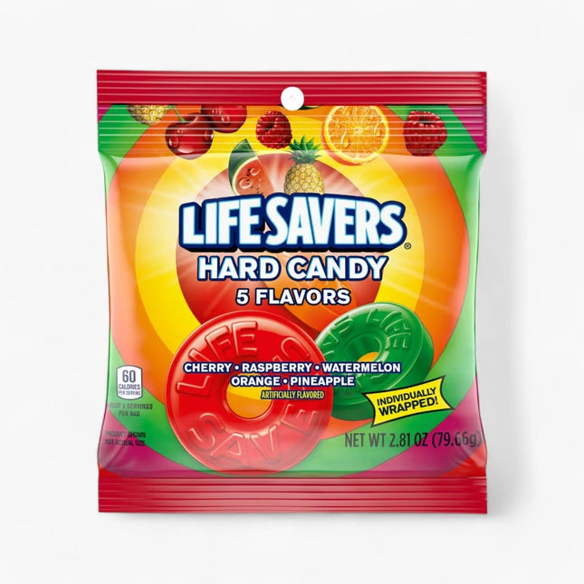 Lifesavers Hard Candy Five Flavor Peg Bag 12/2.81Oz