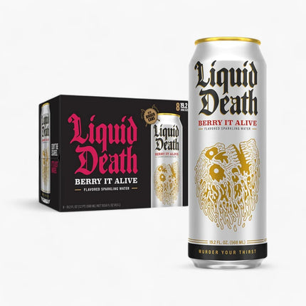 Liquid Death Berry It Alive Flavored Sparkling Water 24/19.2 Fl Oz Cans