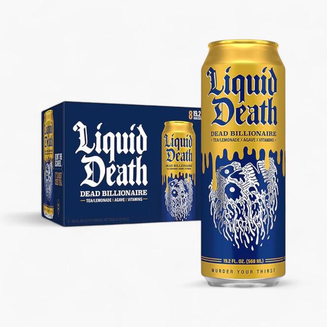 Liquid Death Dead Billionaire Flavored Iced Tea 12/19.2 Fl Oz Cans