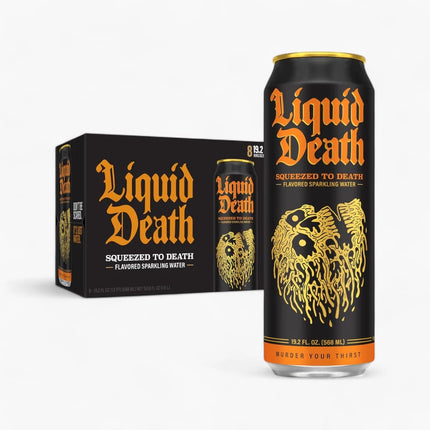 Liquid Death Squeezed To Death Flavored Sparkling Water 24/19.2 Fl Oz Cans