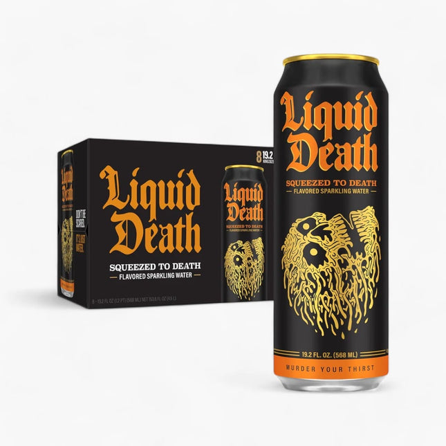 LIQUID DEATH SQUEEZED TO DEATH FLAVORED SPARKLING WATER 24/19.2 FL OZ CANS