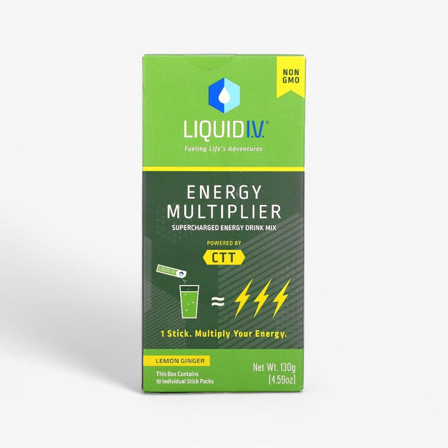 LIQUID IV ENERGY DRINK STICKS 10CT LEMON GINGER