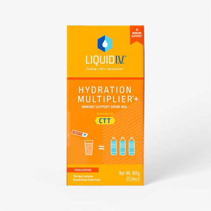 LIQUID IV HYDRATION STICKS 10CT + IMMUNE SUPPORT TANGERINE
