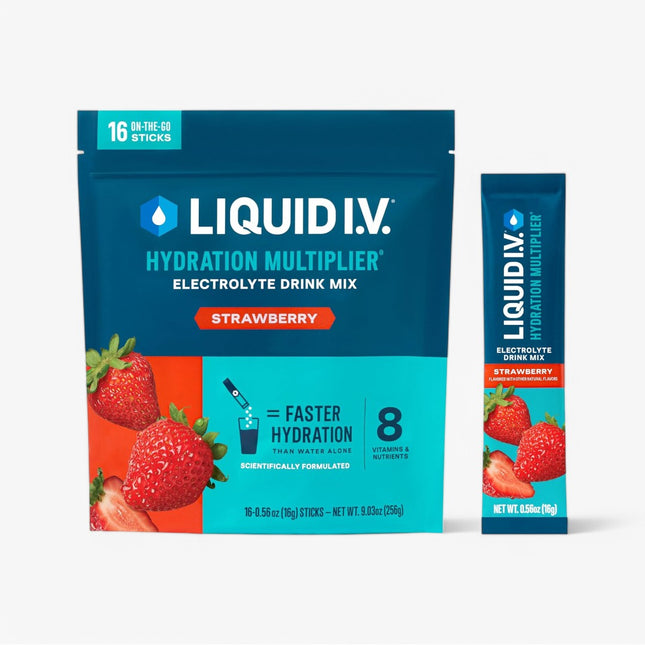 LIQUID I.V. HYDRATION STICKS – STRAWBERRY (10-COUNT, WHOLESALE)