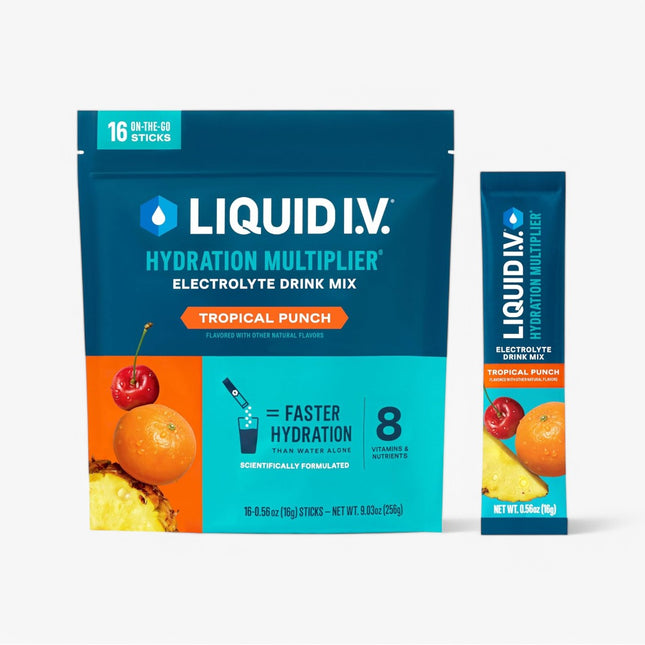 LIQUID I.V. HYDRATION STICKS – TROPICAL PUNCH (10-COUNT, WHOLESALE)