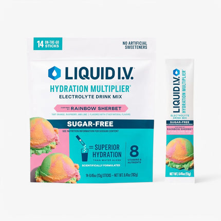 LIQUID IV HYD SUR FREE STICKS 10CT RAINBOW SHERBERT
