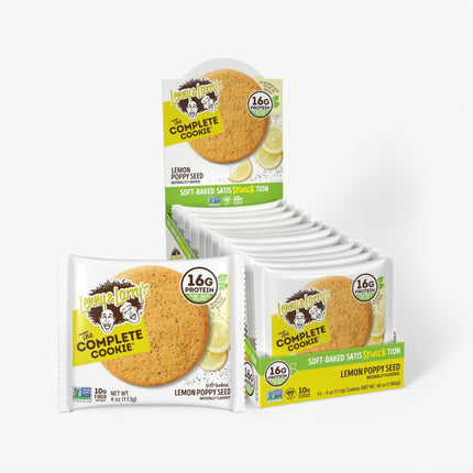 LENNY & LARRY'S COMPLETE COOKIE 12/4Z LEMON POPPY SEED