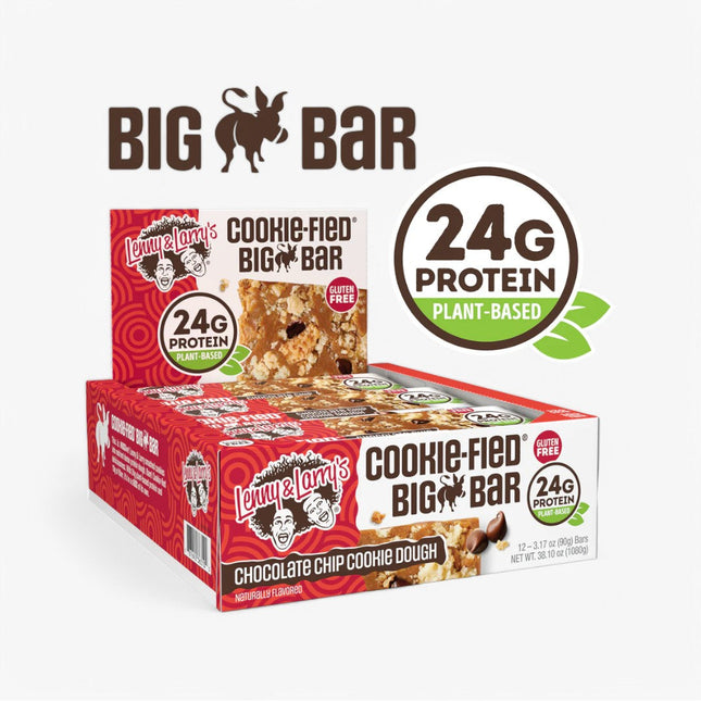 LENNY & LARRY'S COOKIE-FIED PROTEIN BAR 12/90G CHOCOLATE CHIP COOKIE DOUGH
