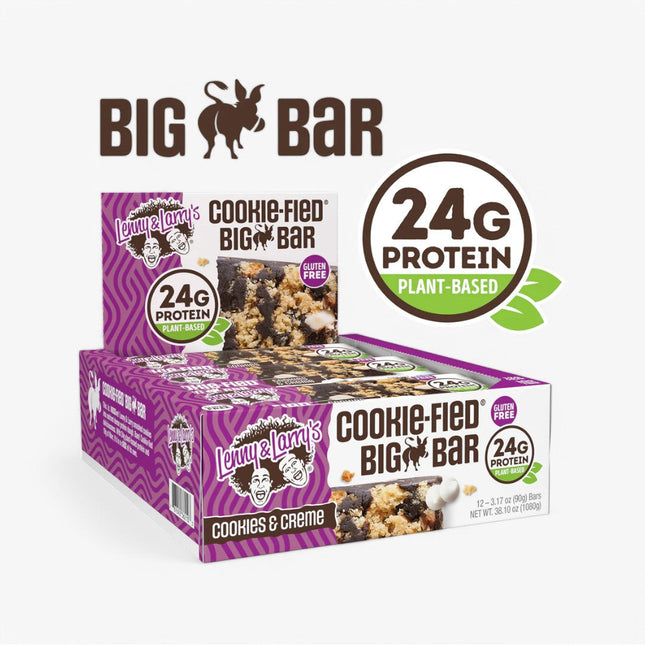 LENNY & LARRY'S COOKIE-FIED PROTEIN BAR 12/90G COOKIES N CREME