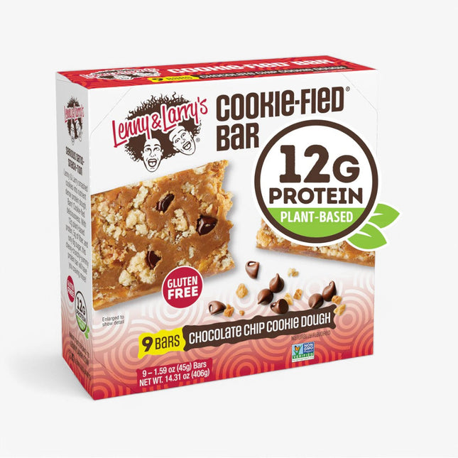 LENNY & LARRY'S COOKIE-FIED PROTEIN BAR 9/45G CHOCOLATE CHIP COOKIE DOUGH