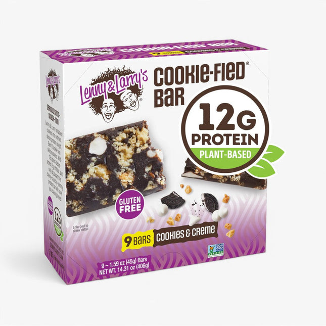 LENNY & LARRY'S COOKIE-FIED PROTEIN BAR 9/45G COOKIES N CREME