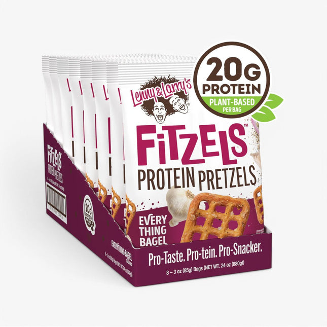 LENNY & LARRY'S FITZELS PROTEIN PRETZEL 8/3OZ EVERYTHING BAGEL