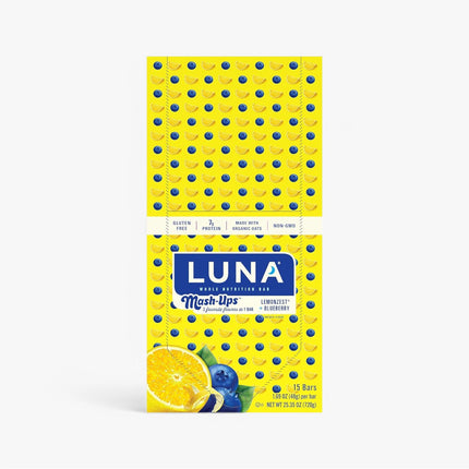 LUNA PROTEIN BAR 15/48G LEMON ZEST & BLUEBERRY