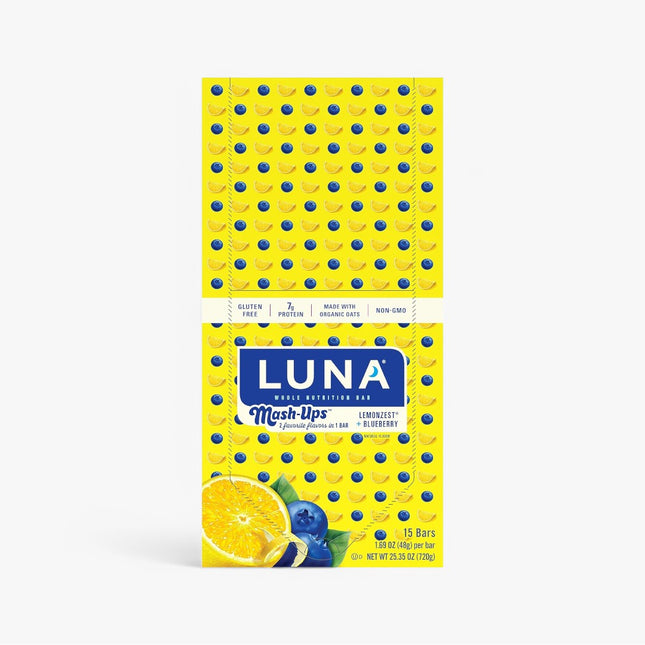 LUNA PROTEIN BAR 15/48G LEMON ZEST & BLUEBERRY