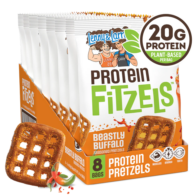 LENNY & LARRY FITZELS PROTEIN PRETZEL 8/3OZ BEASTLY BUFFALO