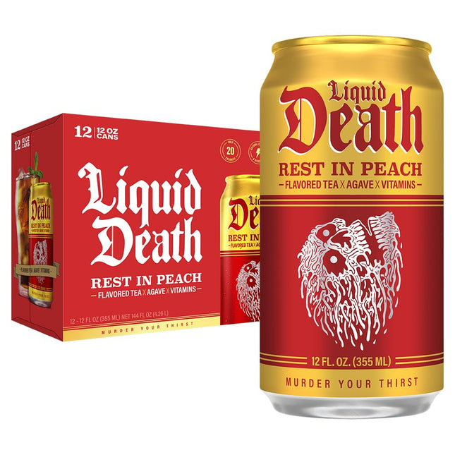 Liquid Death Rest In Peach Iced Tea 24/12OZ