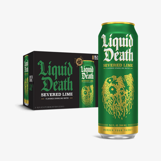 Liquid Death Sparkling Water Severed Lime (16.9 Oz Can)