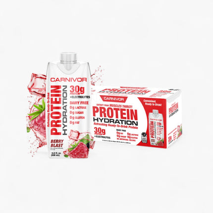 MUSCLEMEDS PROTEIN HYDRATION DRINK - 30G PROTEIN - 12/16.9OZ BERRY BLAST