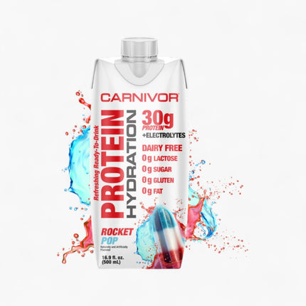 MUSCLEMEDS PROTEIN HYDRATION DRINK - 30G PROTEIN - 12/16.9OZ ROCKET POP