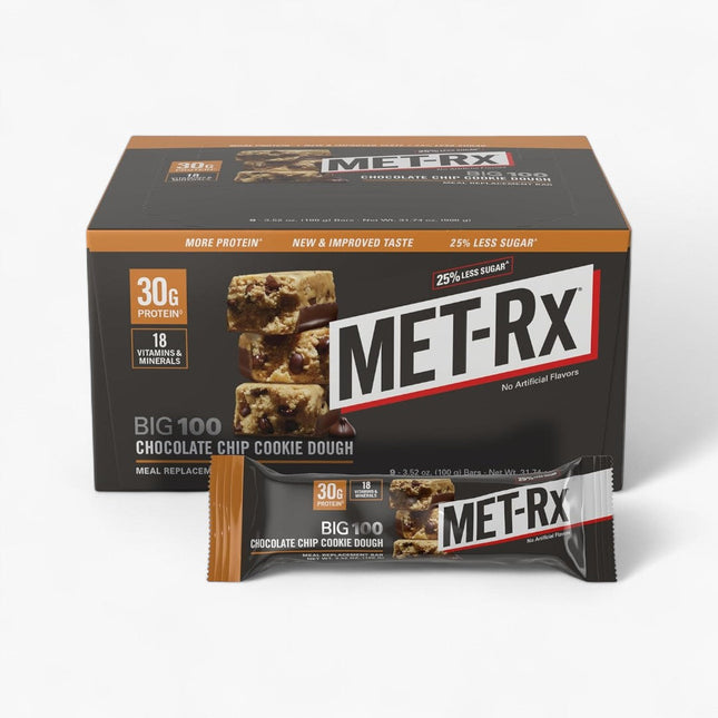MET-RX PROTEIN BAR 9/100G CHOC CHIP COOKIE DOUGH