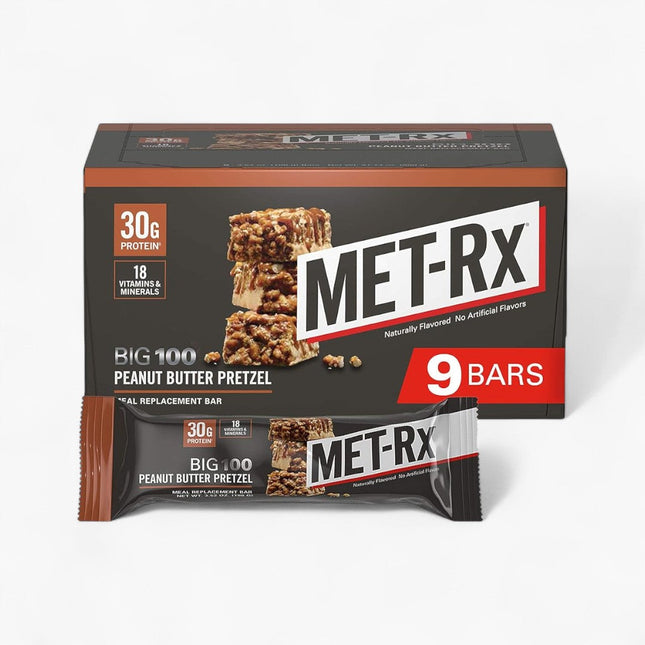MET-RX PROTEIN BAR 9/100G PB PRETZEL