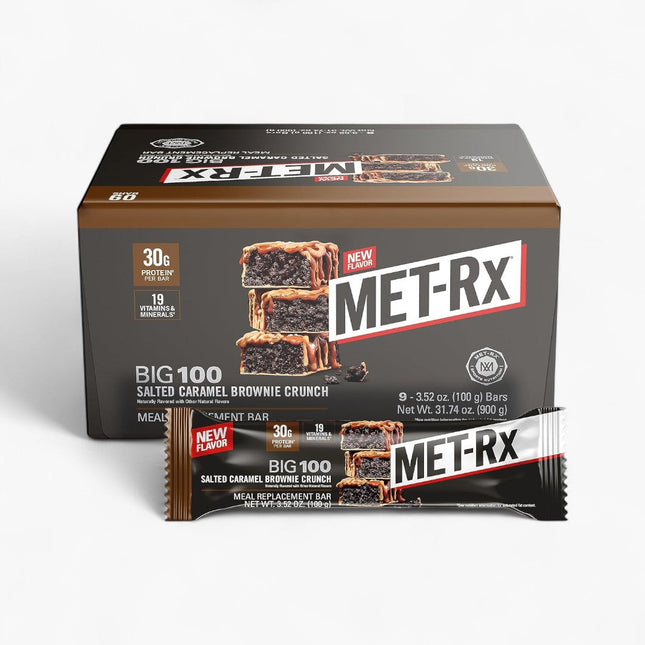 MET-RX PROTEIN BAR 9/100G SALTED CARAMEL BROWNIE