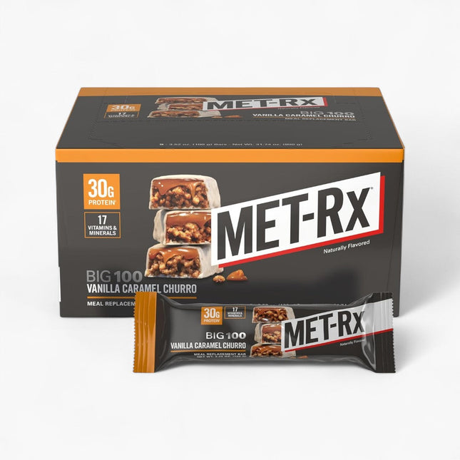 MET-RX PROTEIN BAR 9/100G VANILLA CARAMEL CHURRO