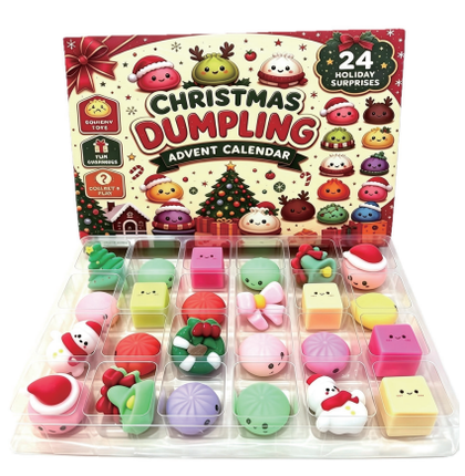 Christmas Mini Dumplings Squishy Calendar - 24 PK