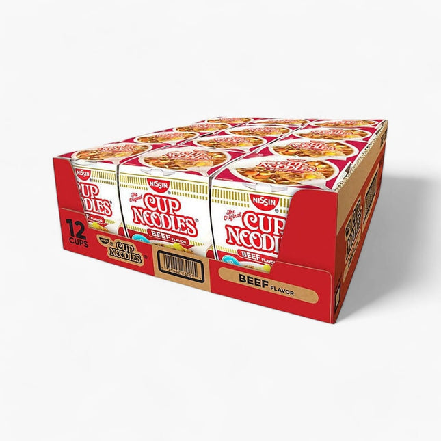 NISSIN BEEF CUP NOODLES 12/2.25OZ