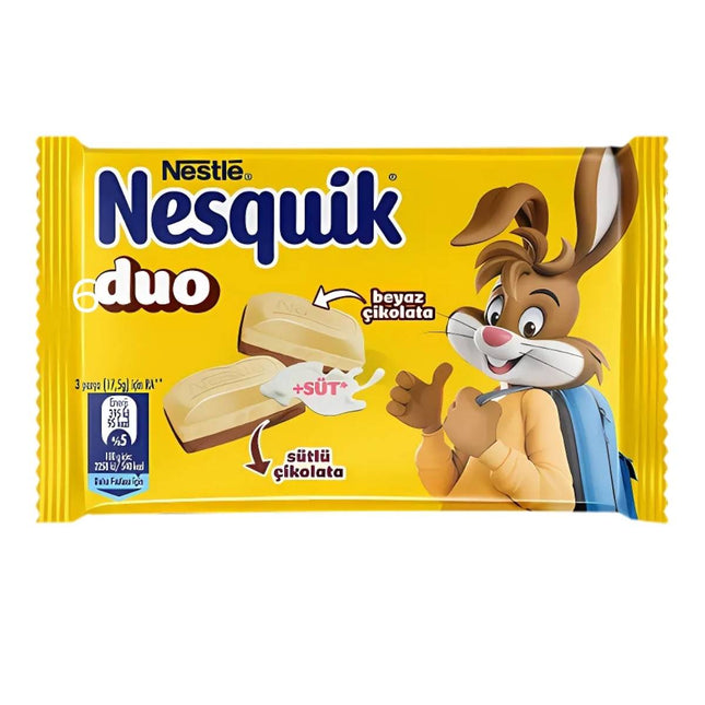 Nestle Nesquik Duo Milk & White Chocolate Bar 6/70g (TURKEY)
