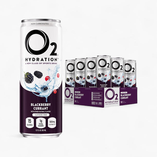 O2 HYDRATION RECOVERY - CAFFEINE FREE - 12/12OZ BLACKBERRY CURRANT