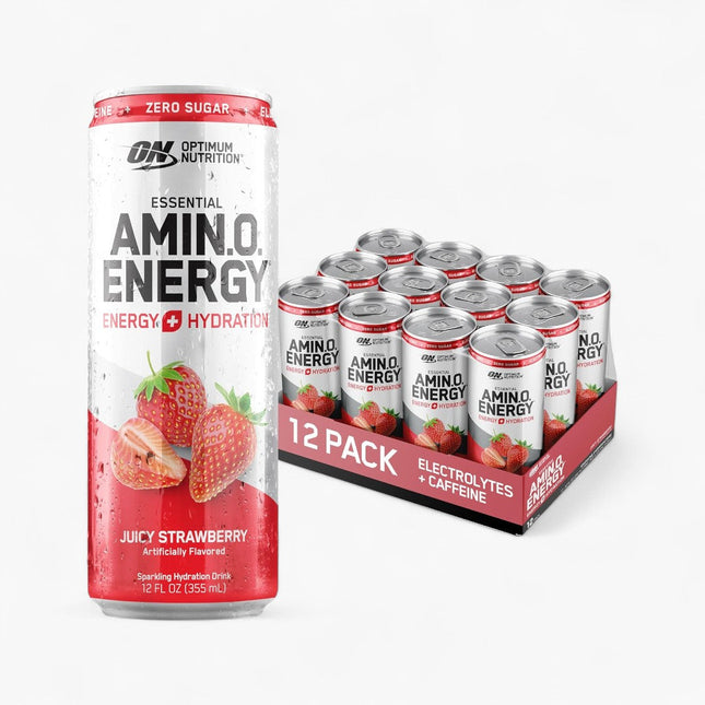 OPTIMUM NUTRITION AMINO ENERGY DRINK 12/12OZ SPARKLING JUICY STRAWBERRY