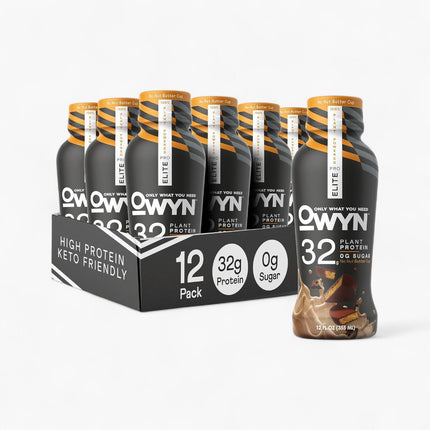 OWYN PROTEIN SHAKE - 32G PROTEIN - 12/12OZ NO NUT BUTTER CUP