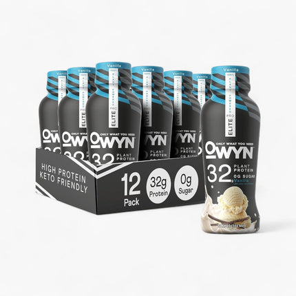 OWYN PROTEIN SHAKE - 32G PROTEIN - 12/12OZ VANILLA