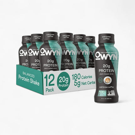 OWYN COFFEE PROTEIN SHAKE - 20G PROTEIN - 12/12OZ COLD BREW COFFEE