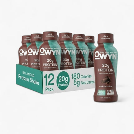 OWYN COFFEE PROTEIN SHAKE - 20G PROTEIN - 12/12OZ DARK CHOCOLATE