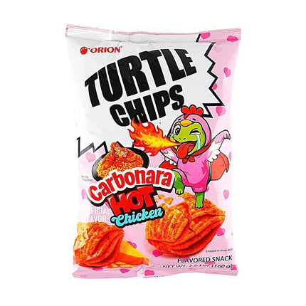 ORION TURTLE CHIPS CARBONARA HOT CHICKEN 12BAGS/160G (KOREA)