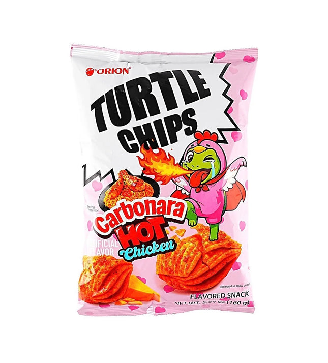 ORION TURTLE CHIPS CARBONARA HOT CHICKEN 12BAGS/160G (KOREA)