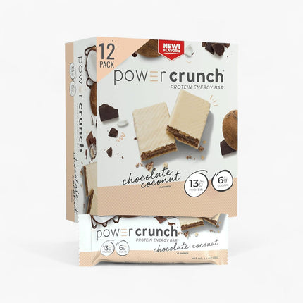 POWER CRUNCH PROTEIN ENERGY BAR 12/36G CHOCOLATE COCONUT