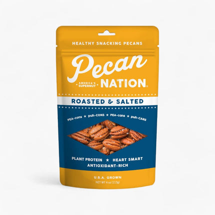 Pecan Nation Roasted Salted Pecans Pouch 8/4Oz