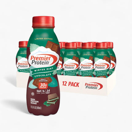 PREMIER PROTEIN - PROTEIN SHAKE 30G PROTEIN - 12/11.5OZ WINTER MINT CHOCOLATE