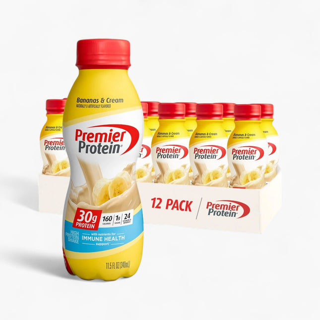 PREMIER PROTEIN - PROTEIN SHAKE 30G PROTEIN - 12/11.5OZ BANANAS & CREAM