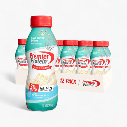 PREMIER PROTEIN - PROTEIN SHAKE 30G PROTEIN - 12/11.5OZ CAKE BATTER DELIGHT