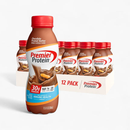 PREMIER PROTEIN - PROTEIN SHAKE 30G PROTEIN - 12/11.5OZ CHOCOLATE PEANUT BUTTER