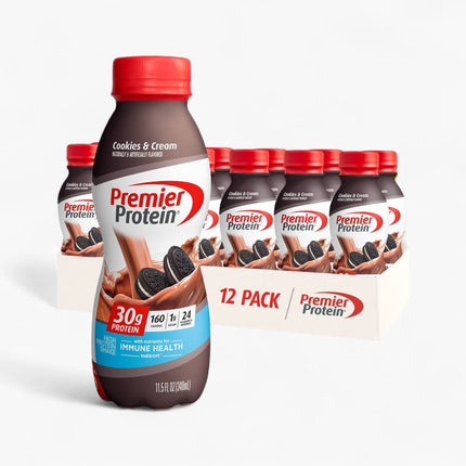 PREMIER PROTEIN - PROTEIN SHAKE 30G PROTEIN - 12/11.5OZ COOKIES & CREAM